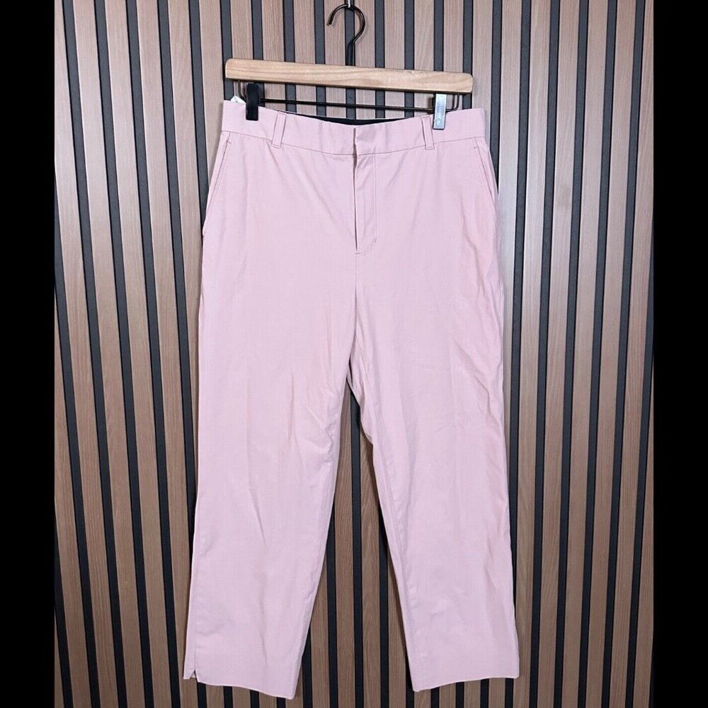 The Script Dress Pants 8 Womens Pink Fede Flat Front Stretch Trousers